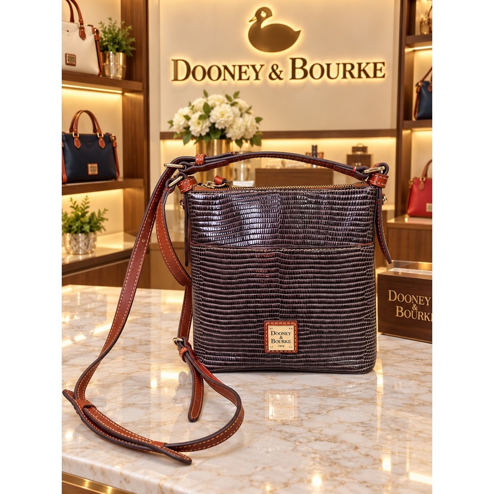 DB124 Dooney & Bourke lizard embossed crossbody